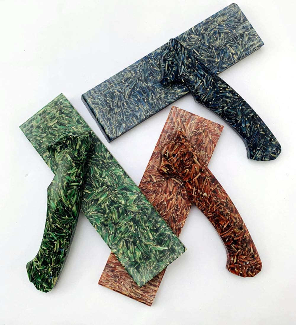 2pcs Grain Resin Knife Handles Scales Composite Material EDC DIY Tools for Knives Making Blank Blades Slingshot Jewelry Making Sting Ring