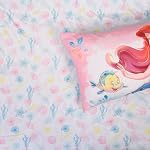 Disney Little Mermaid Toddler Bedding Set EXPRESSIONS (3 Piece Set, Fits Standard Crib Mattress) Includes Microfiber Reversible Comforter, Fitted Sheet, Pillowcase for Kids (Official Disney Product)