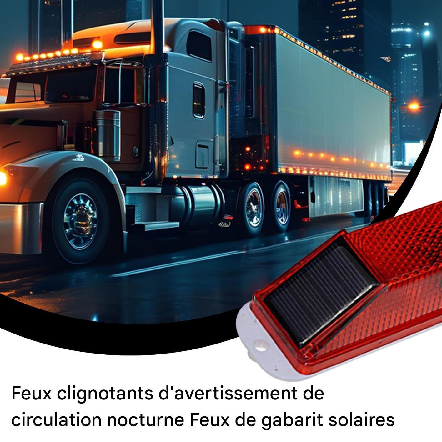Gyrophare LED Sans Fil Rechargeable, Lumiere Stroboscopique Led, Lampe D'Avertissement Stroboscopique, Lumiere Clignotante D'Alerte Et De Securite Strobe Solaire, Accessoires D'Eclairage A Angle Regla