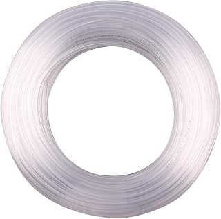 DERNORD 1/8" ID x 1/4" OD Clear PVC Tubing - Food Grade Flexible Vinyl Hose, 100 Ft Kink-Resistant for Labs & Aquariums