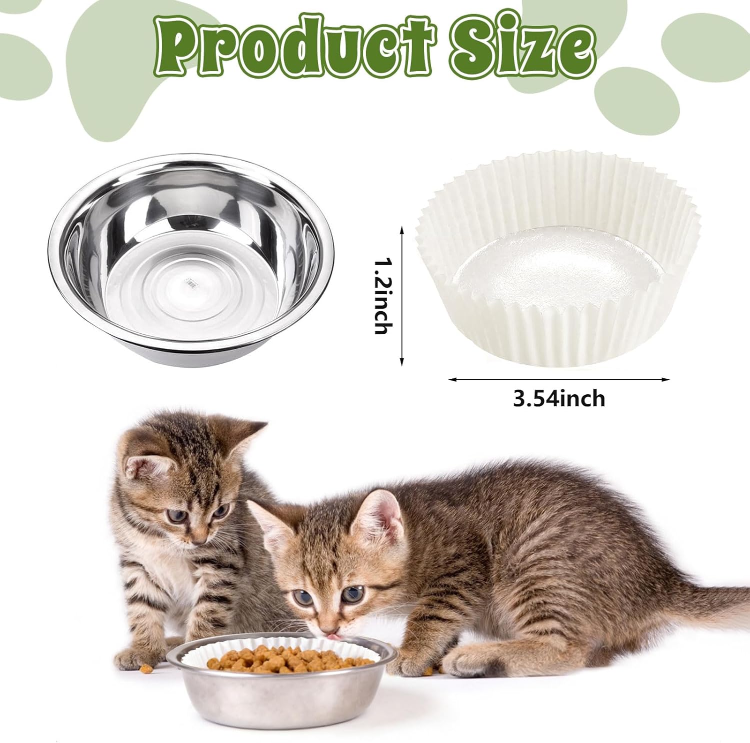 600 Pcs Pet Disposable Feeding Bowls Liner Bulk, Upgraded Thickened Disposable Cat Food Bowls Liner for Small Dogs Cats Dish, Dry & Wet Food Feeding Station