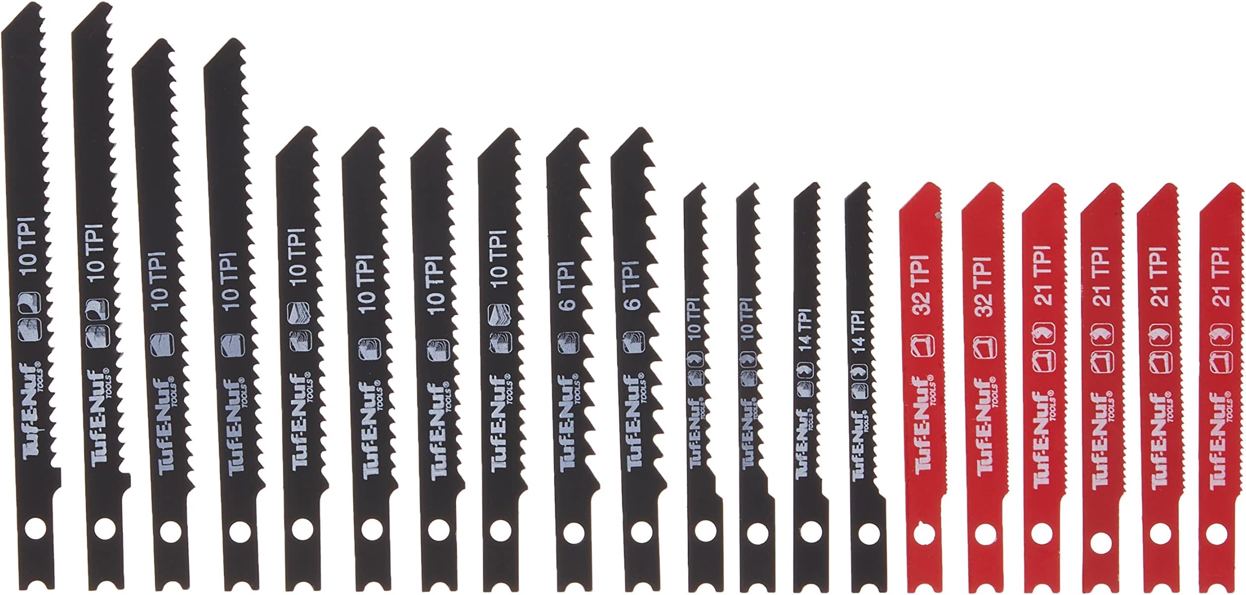 Task 09962 Universal Shank Jig Saw Blade Set with Pouch, 20Piece