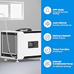 CADPXS Crawlspace Dehumidifier with Pump, 80 Pints Crawl Space Dehumidifier Commercial Dehu for Basements and Home, Compact, Portable, Auto Defrost, Memory Start, cETL Certified, Up to 1000 Sq Ft