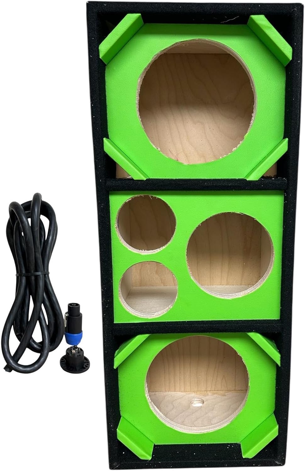 8" Brazilian Style Chuchera Speaker Box for Two 8" Speakers and 2 Tweeters 1 Driver Vented Enclosure for Car (red)