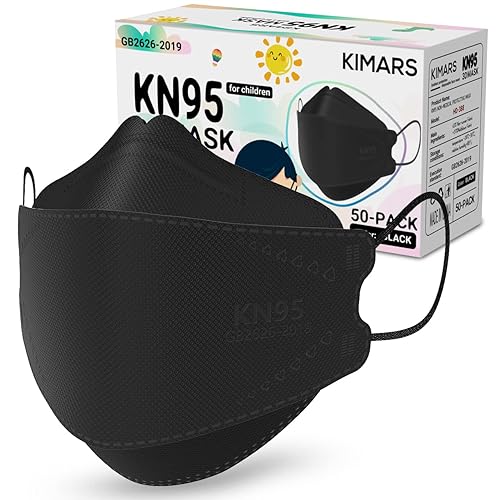 Miniatura 9 de Mascarillas KN95, paquete de 100 unidades, transpirables, cómodas y desechables, mascarillas KN95, color negro