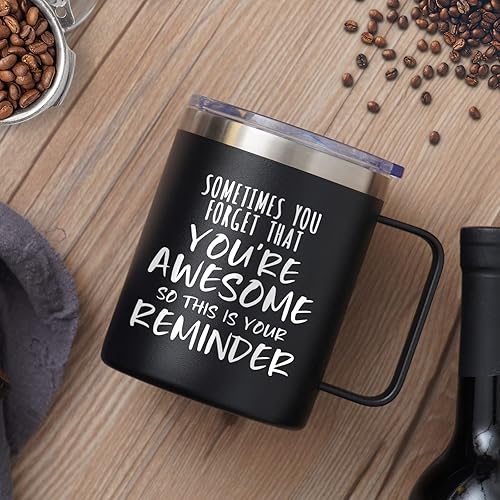 Miniatura 7 de NOWWISH Regalos Inspiradores para Hombres y Mujeres, Taza de Café "Sometimes You Forget You're Awesome", Regalos de Agradecimiento, Regalos