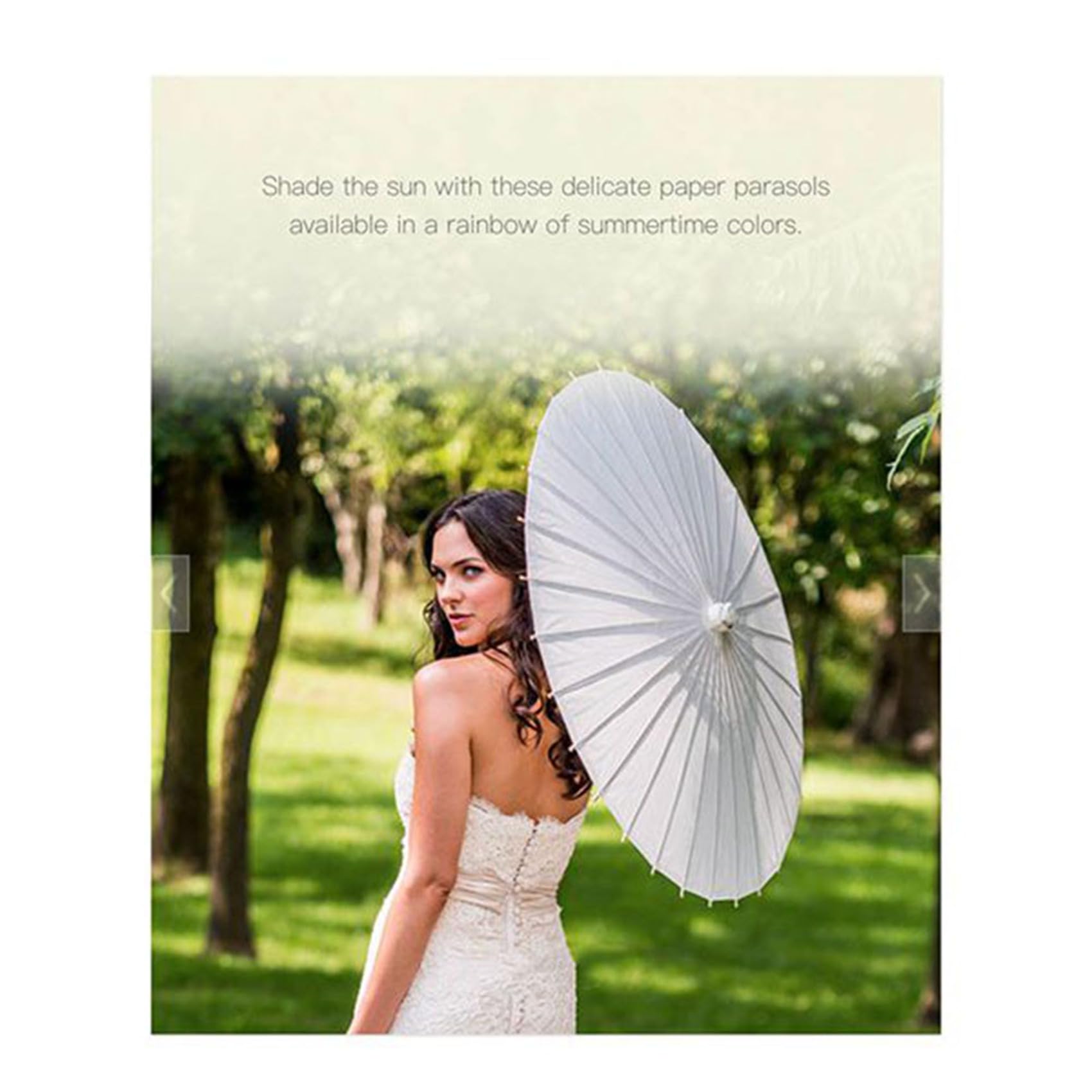 36 Sztuk Papierowy Parasol 60Cm Parasol Plażowy Biały Parasol DIY Fotografia Rekwizyty na Baby Shower Wesele