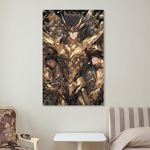 Miniatura 7 de Saint Seiya Poster #Golden Saint Illustration #armour Illustration #golden Armour Poster #mecha Post Home Decor Poster Wall Art Hanging Picture