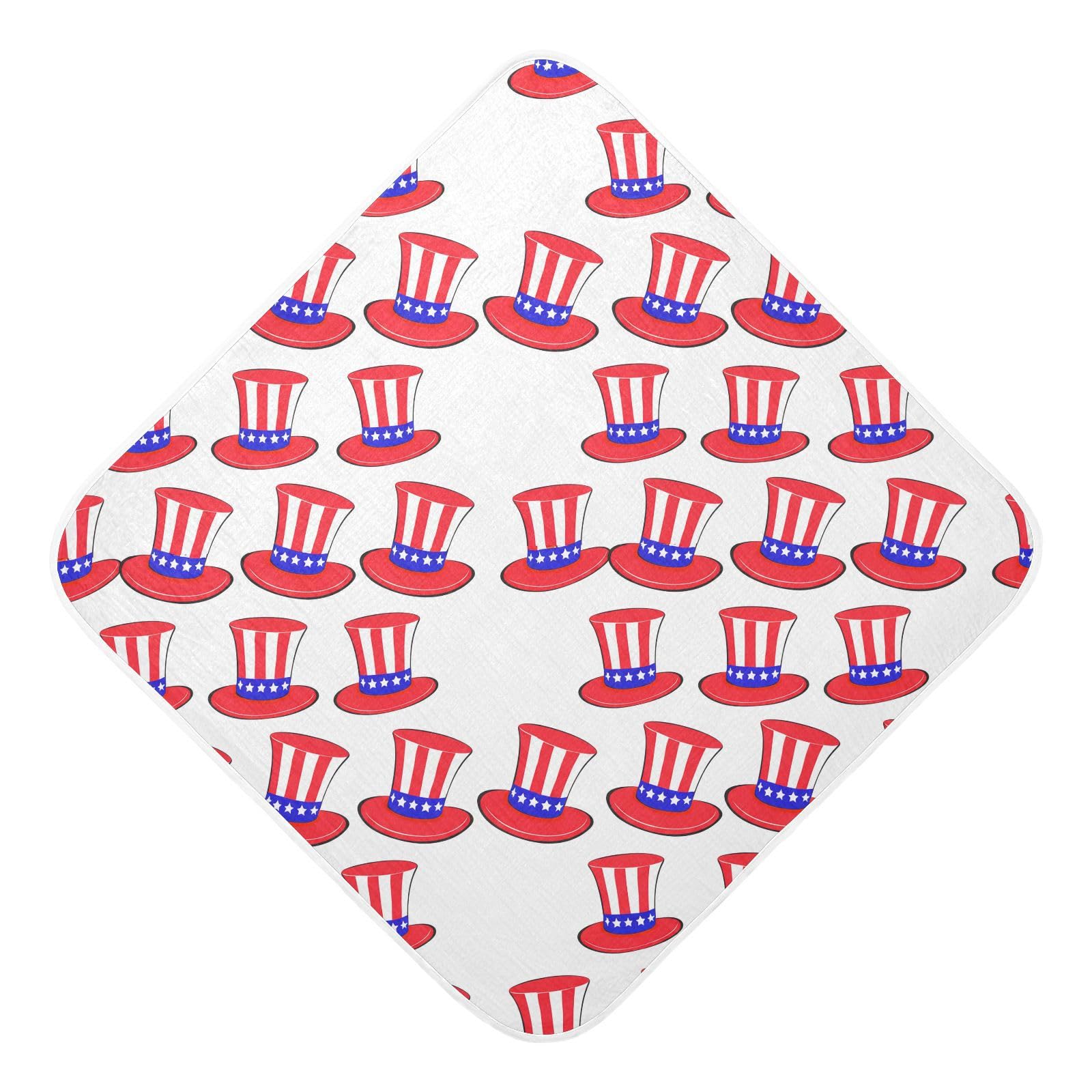 Msyxl Independence Day Hooded Towel - Ultra Soft & Absorbent Muslin Cotton Bath Towel for Babies, Toddlers, Newborn - Boys & Girls Essential 30