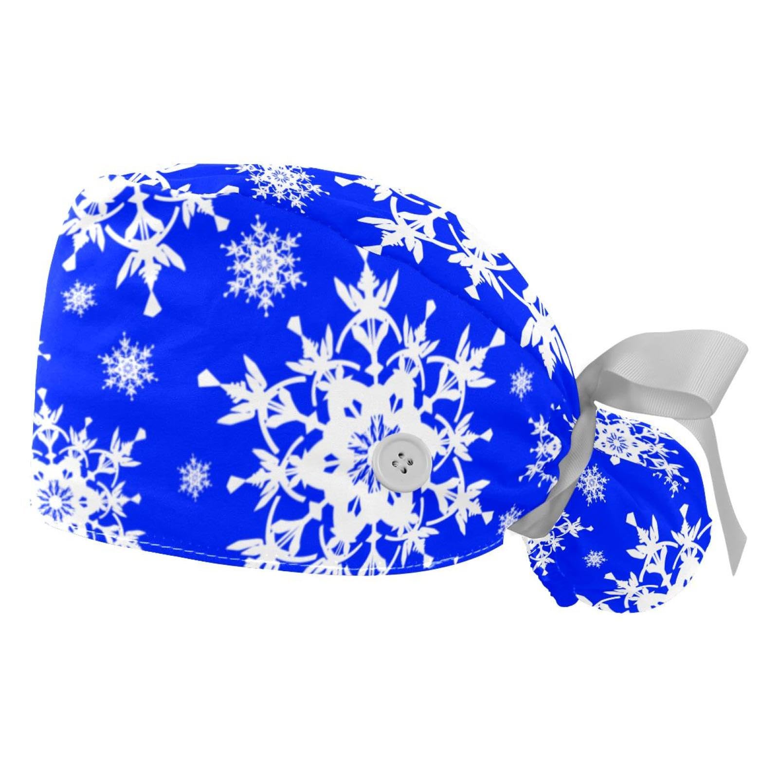Berret Bouffant Flocons de Neige Ajustable pour Éviter la Transpiration - 7