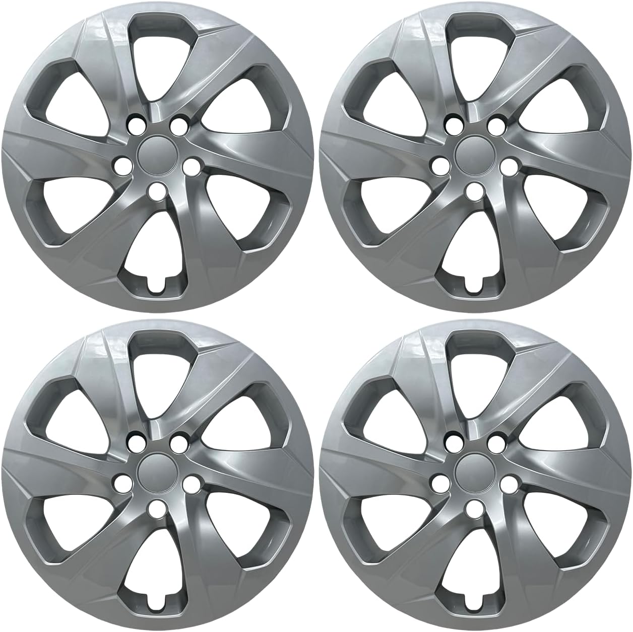 Hubcap Replacement for Toyota Rav4 2019-2025, 17-inch Premium Replica Wheel Cover, Silver, Set of 4