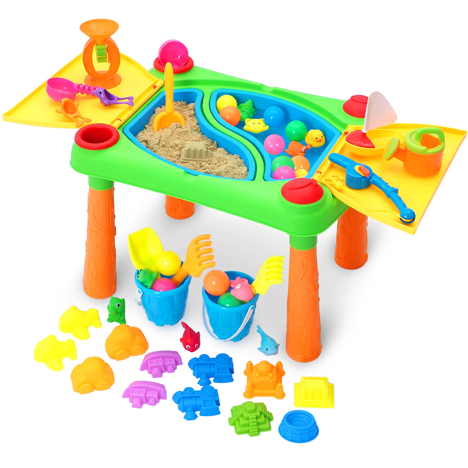 Buy KIDFAVOR Sand and Water Table for Toddlers 57 PCs, 3 in 1 Activity
