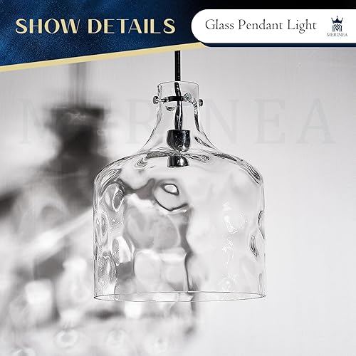 Miniatura 9 de Lámpara colgante de cristal martillado grande cromado ME-P84-1C1