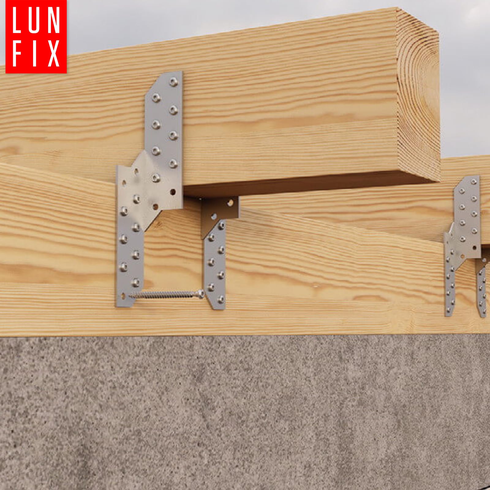 Sparrenpfettenanker 40x290 mm Links 50 Stk Links, Stahlwinkel | Stahlwinkel für Dachstuhl, Holzbau, Holzverbinder Metall, Winkelverbinder, Balkenverbinder, Lochplattenwinkel, Sturmanker