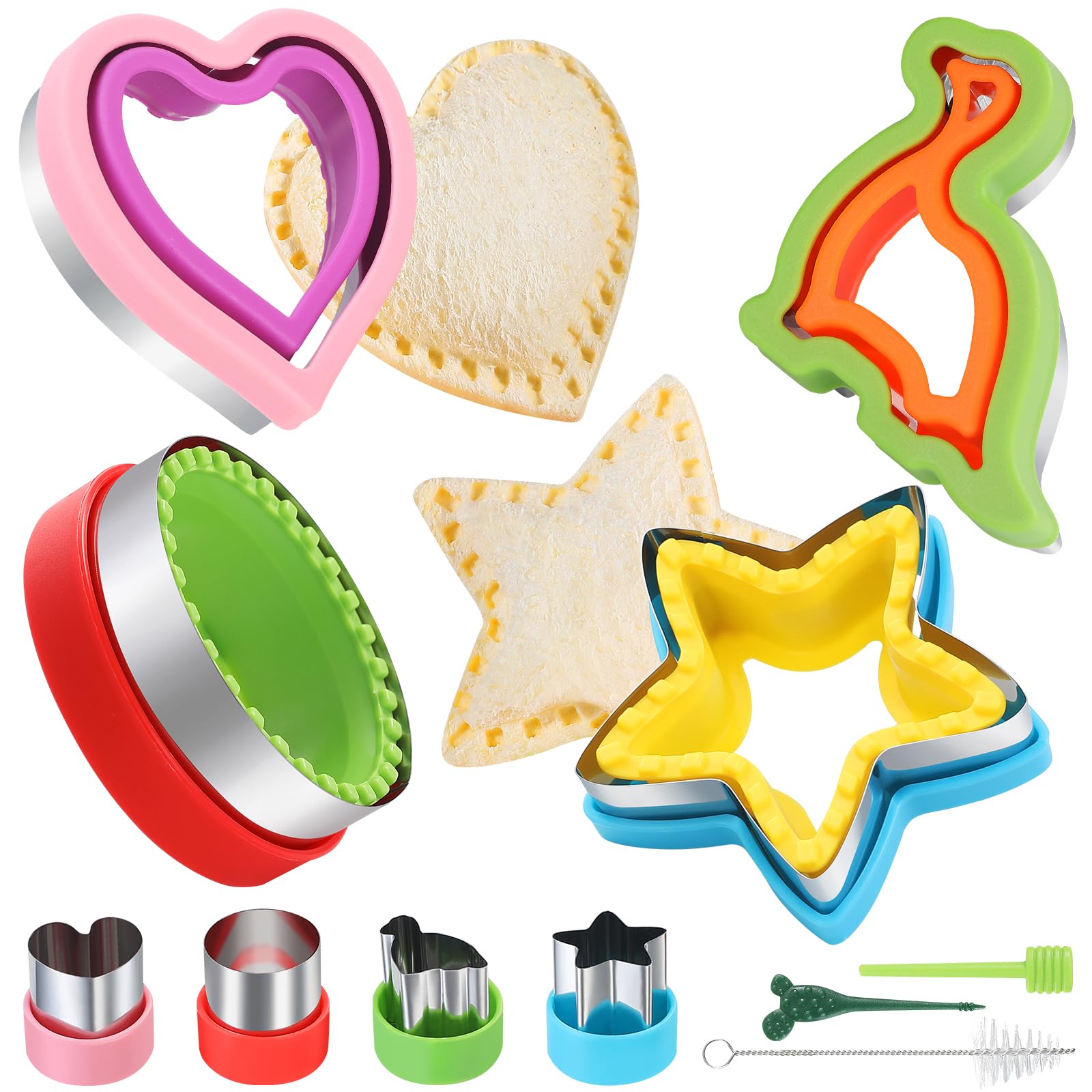 4 Pack Sandwich Cutters Cookie Cutters Sandwich Maker Bread Maker Lunchbox 4 Small Cookie Cutters