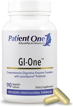Patient One GI-One | Supplement to Support Food Metabolism and Nutrient Absorption* | with Digestive Enzyme Complex and More | 90 Capsules