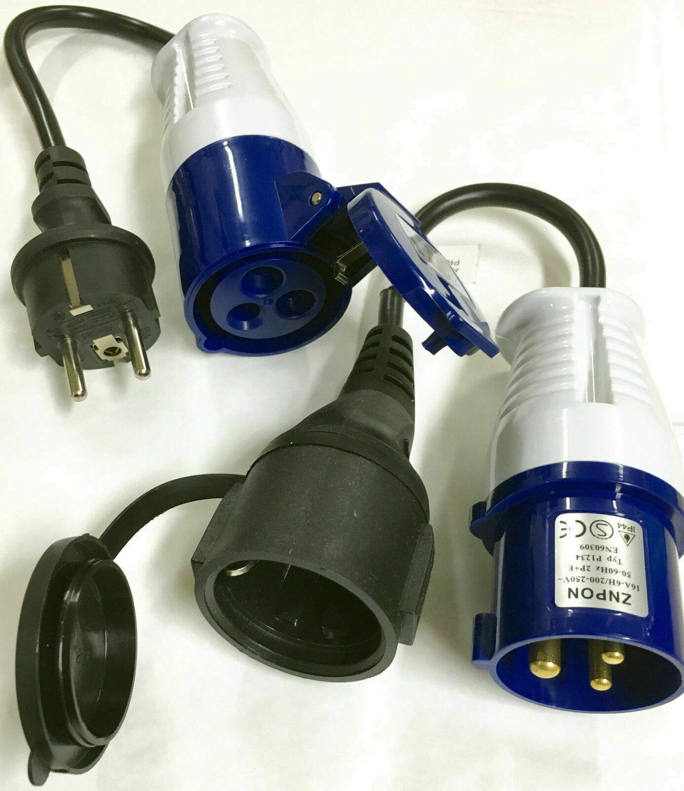 Type 2 naar CEE adapter 1-fase 3,7kW camper caravan