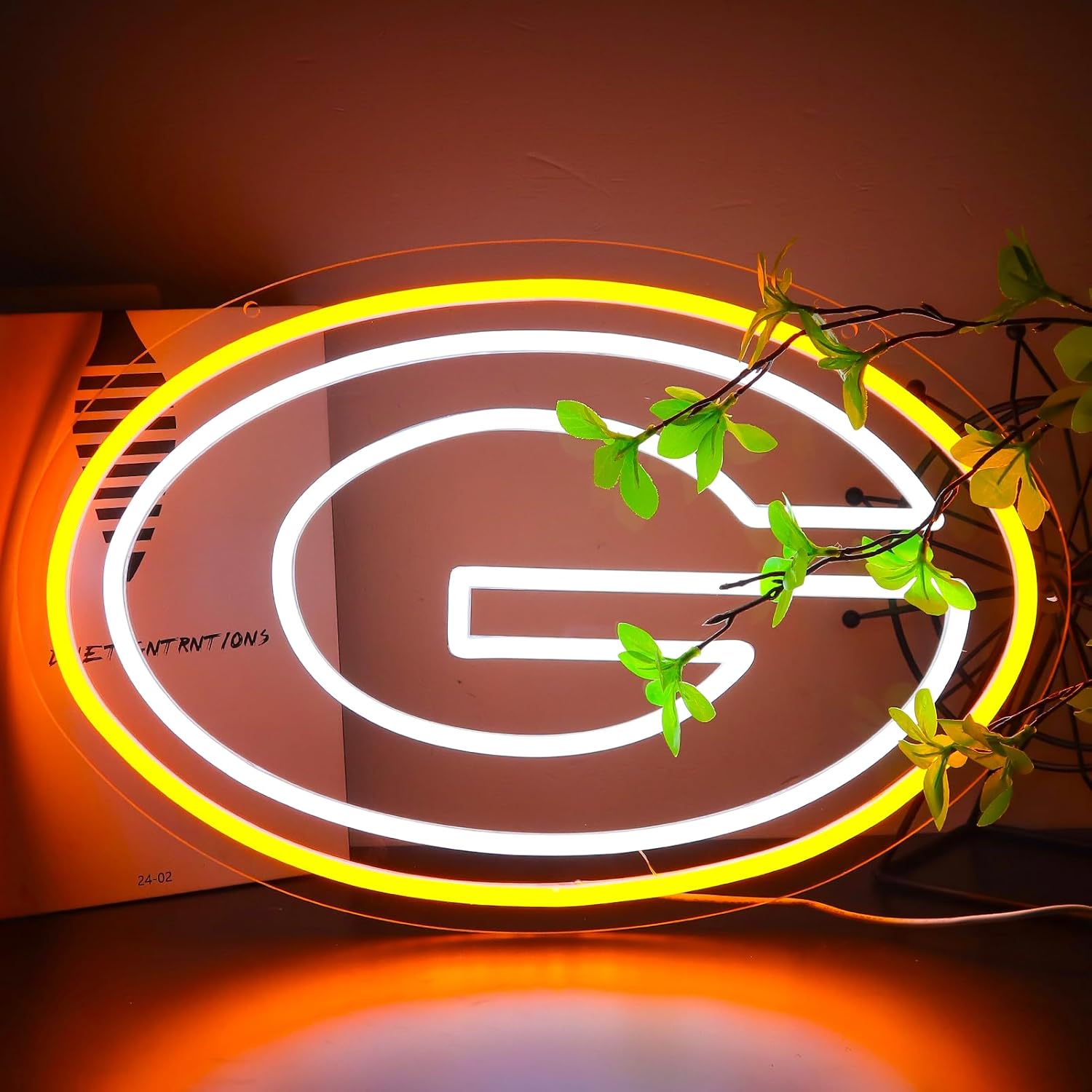 Packers Football Neon Signs Led Sign for Wall Decor Rugby Team Light Up Sign Suitable for Man Cave Office Bar Pub Wall Art Gifts for Teen Boys