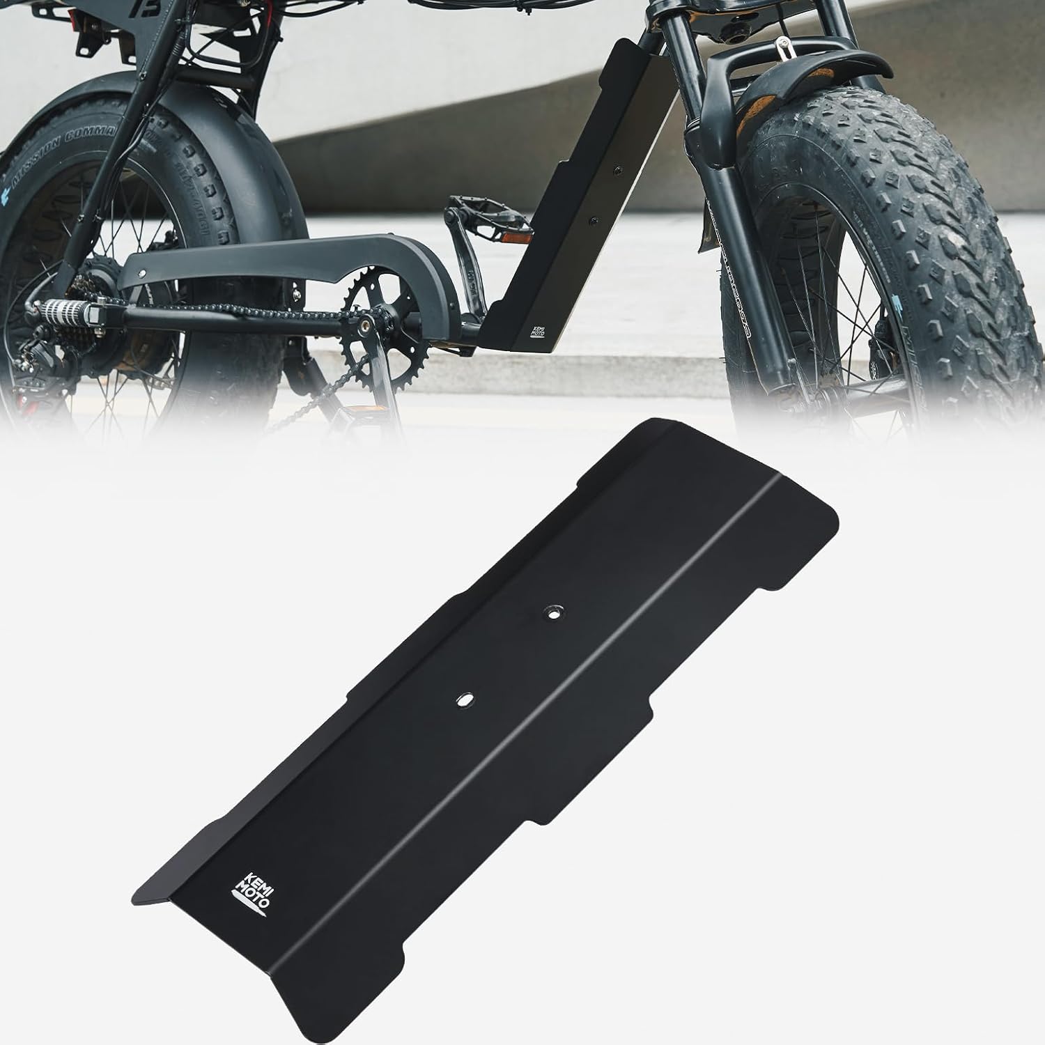 KEMIMOTO Middle Fender Compatible with Ridstar Q20 Super73 Mid Mud Guard Super73 S1 S2 RX Mid Fender Electric Bike Black