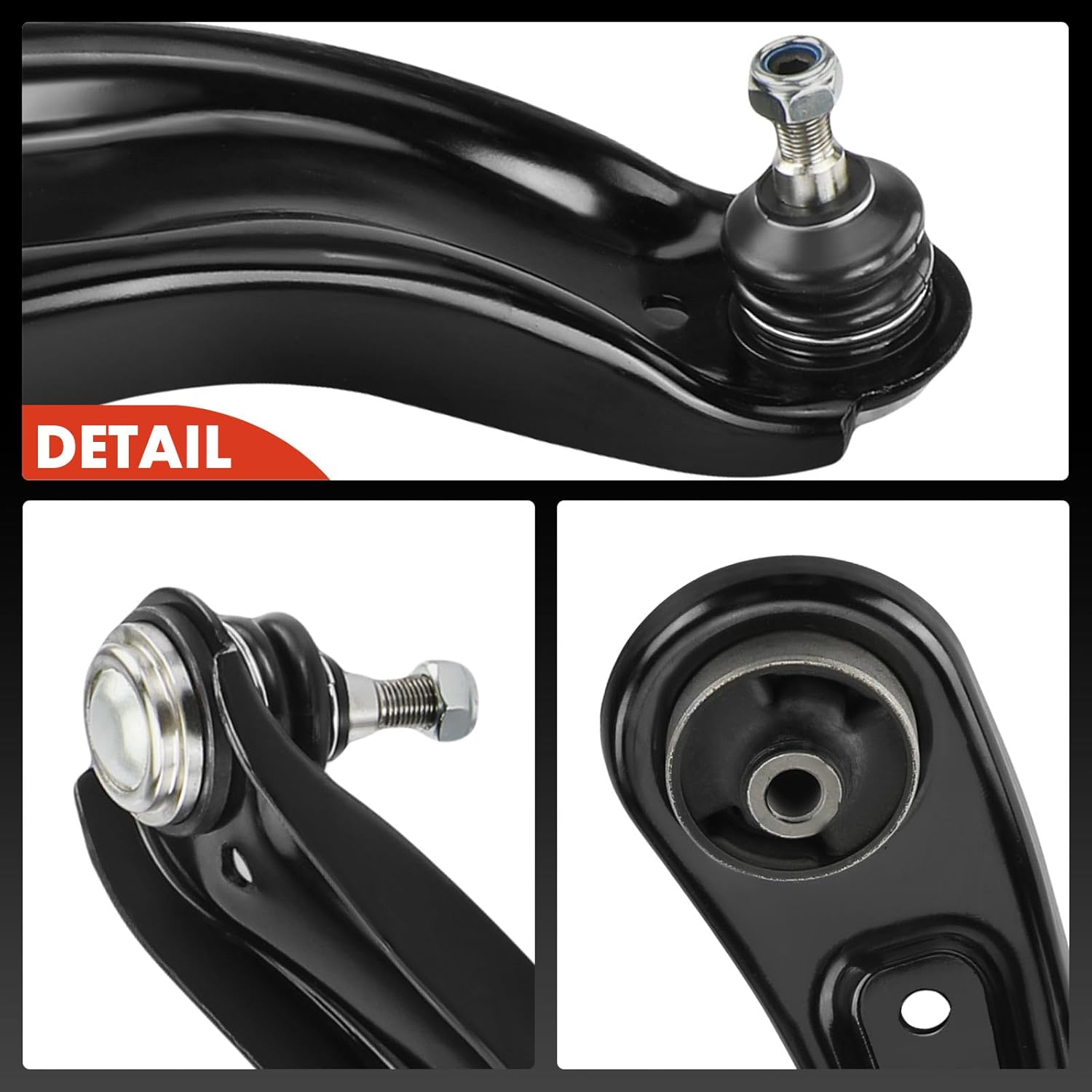 A-Premium 2 x Front Lower Control Arm, with Ball Joint & Bushing, Compatible with Hyundai Accent 2018-2022 & Kia Rio 2018-2023