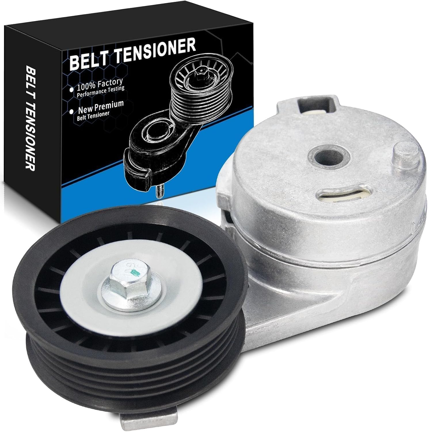 Belt Tensioner Assembly with Pulley for:-Buick Terraza 2006-2007 for:-Chevy Malibu 2006-2010 for:-Pontiac G6 2006-2009 for:-Saturn Aura 2007-2008 3.5L 3.9L OE#12577764 12603527 38420