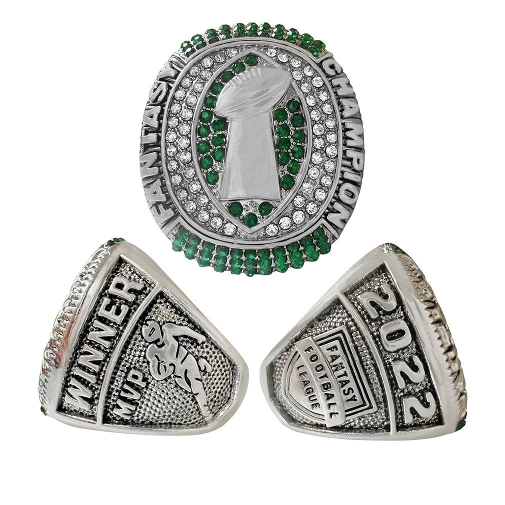 2022 Fantasy Football Ring Meisterschaftsring Meisterschaftstrophäenring Displaybox(12)