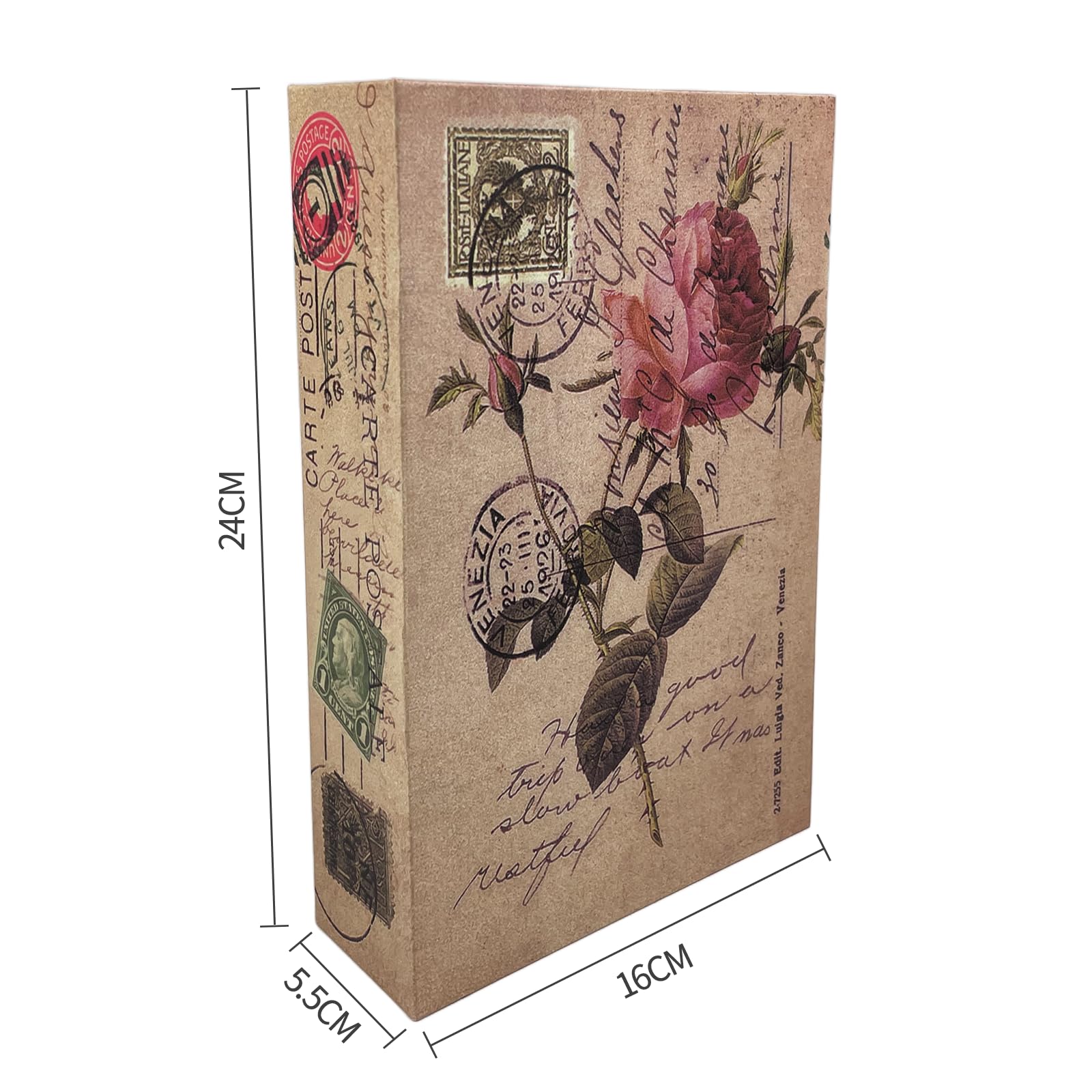 Buchsafe Tresor, Safe Aufbewahrungsbox Mit Zahlenschloss (24 x 16 x 5,5 cm), Versteck, Tresor für Zuhause, für Schlüssel, Geld, Dokumente, Bargeld, Schmuck, für Büro und Zu Hause
