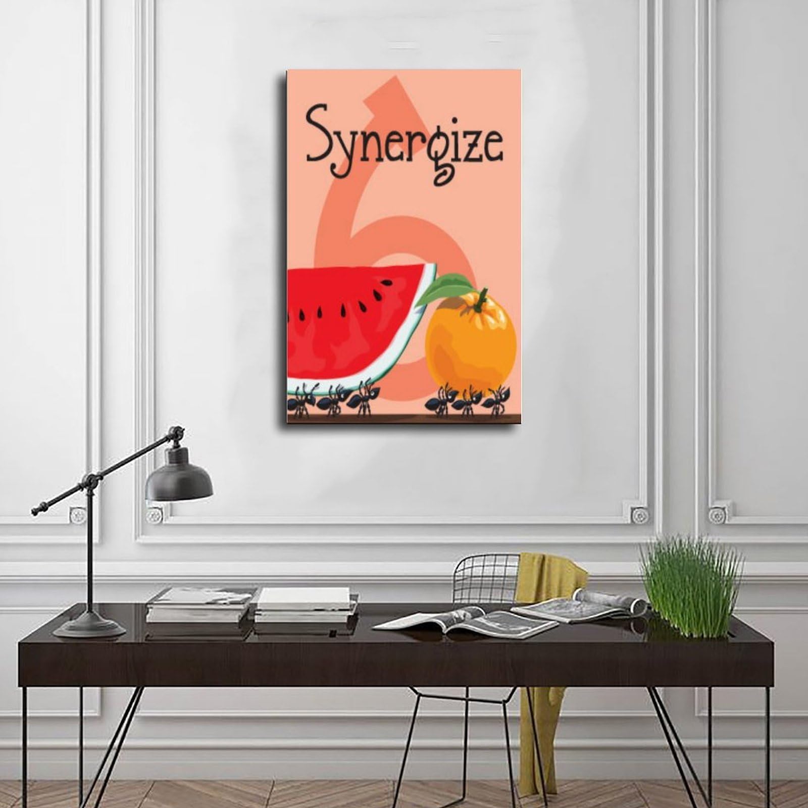Poster di arte abitudinaria a tema animale, 6 poster su tela, decorazione per camera da letto, paesaggio, ufficio, stanza, regalo, 40,6 cm di lunghezza x 61 cm di larghezza