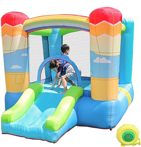 Doctor Dolphin Casa de rebote de interior para niños con soplador, casa inflable para niños pequeños, regalo (soplador de 350 W incluido)