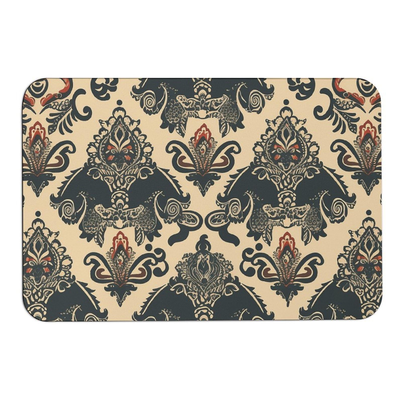 Tapis de bain motif éléphants asiatiques pour sécuriser et décorer votre cuisine ou entrée
