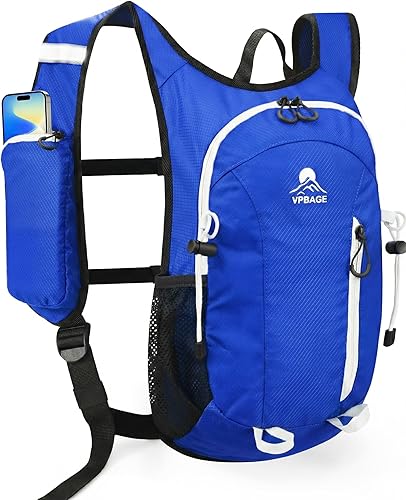 Miniatura 9 de Mochila de senderismo pequeña con soporte frontal para teléfono, mochila plegable con correa de pecho y cintura, Naranja-, Pequeño, Mochilas Daypack