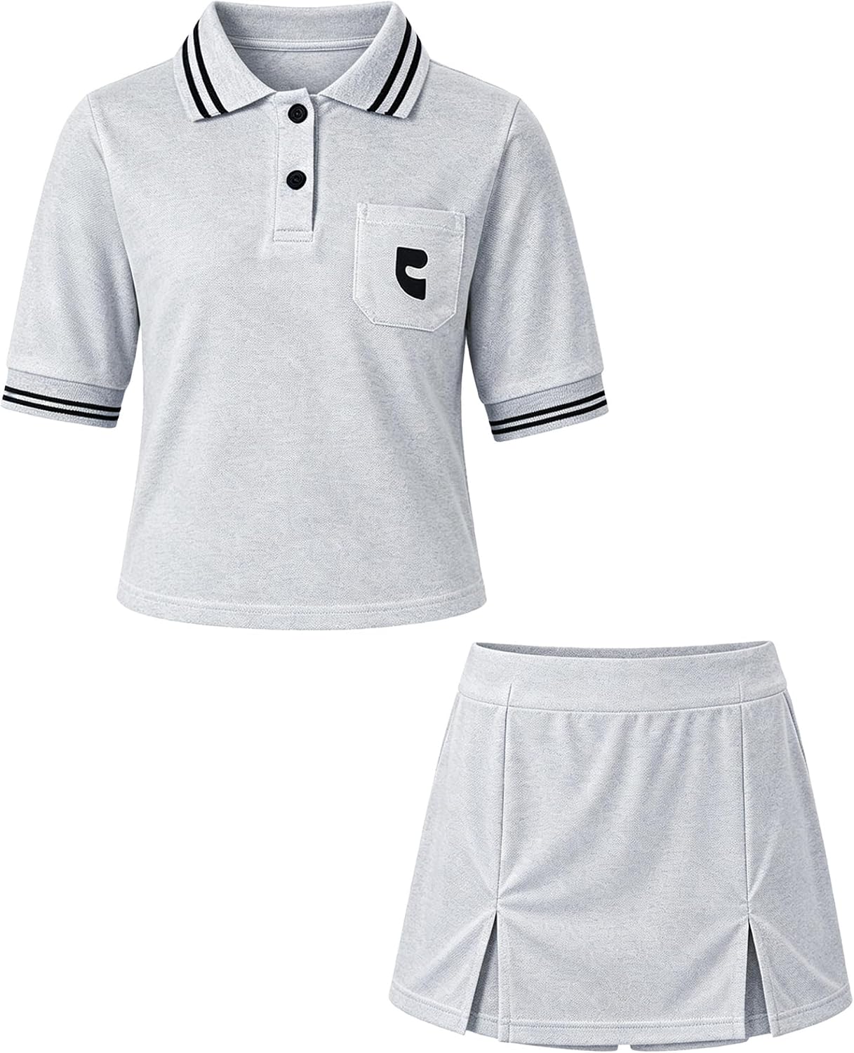 Kids Workout Set Golf Skirt Outfit Badminton Skirt
