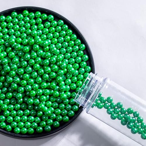 Miniatura 3 de Gránulos verdes de Navidad para decoración de pasteles, 4.6 onzas, perlas comestibles, chispas de galletas, perlas de azúcar, perlas comestibles