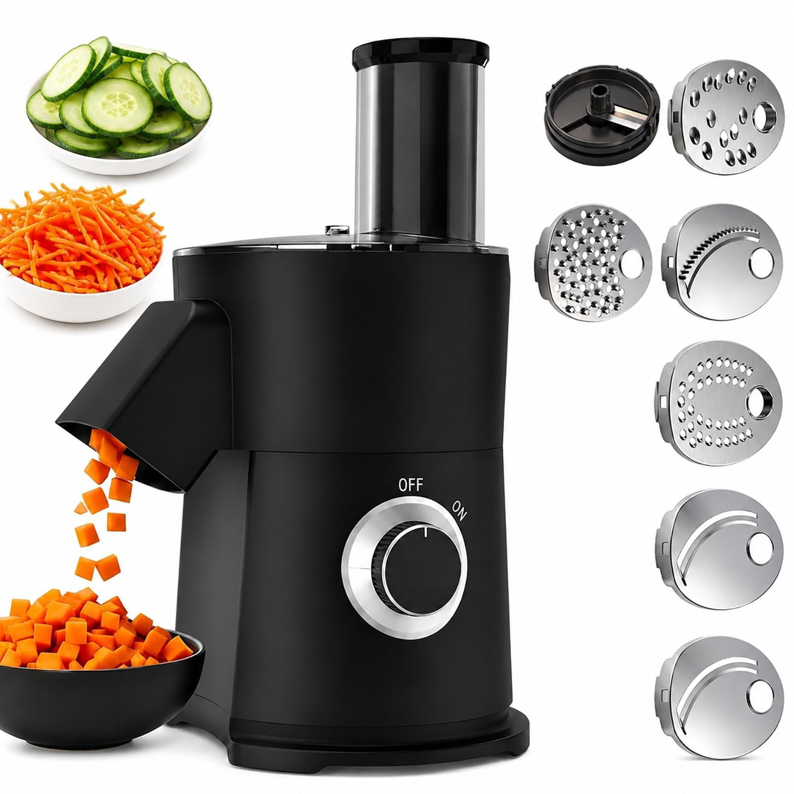 Picador eléctrico de verduras 7 en 1, cortador de 250 W, cortador y