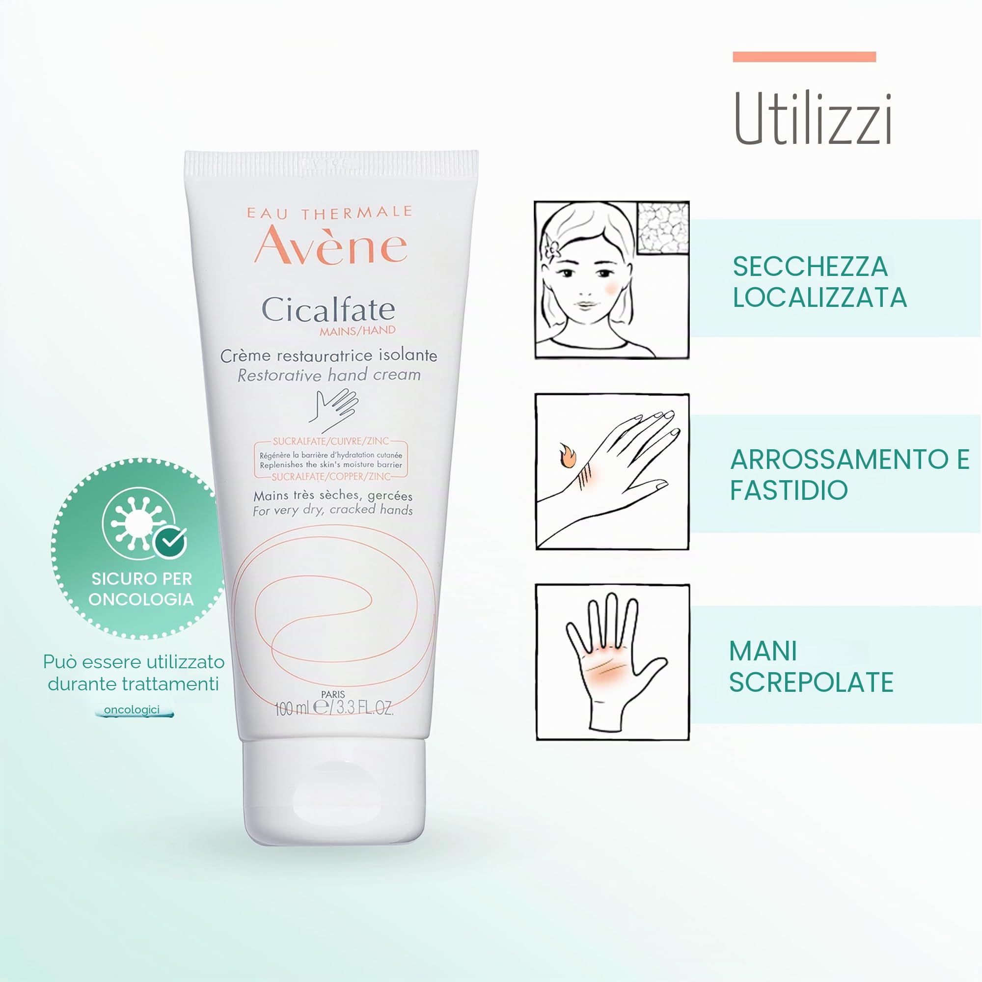 Avene Cicalfate Crema Mani, 100 ml