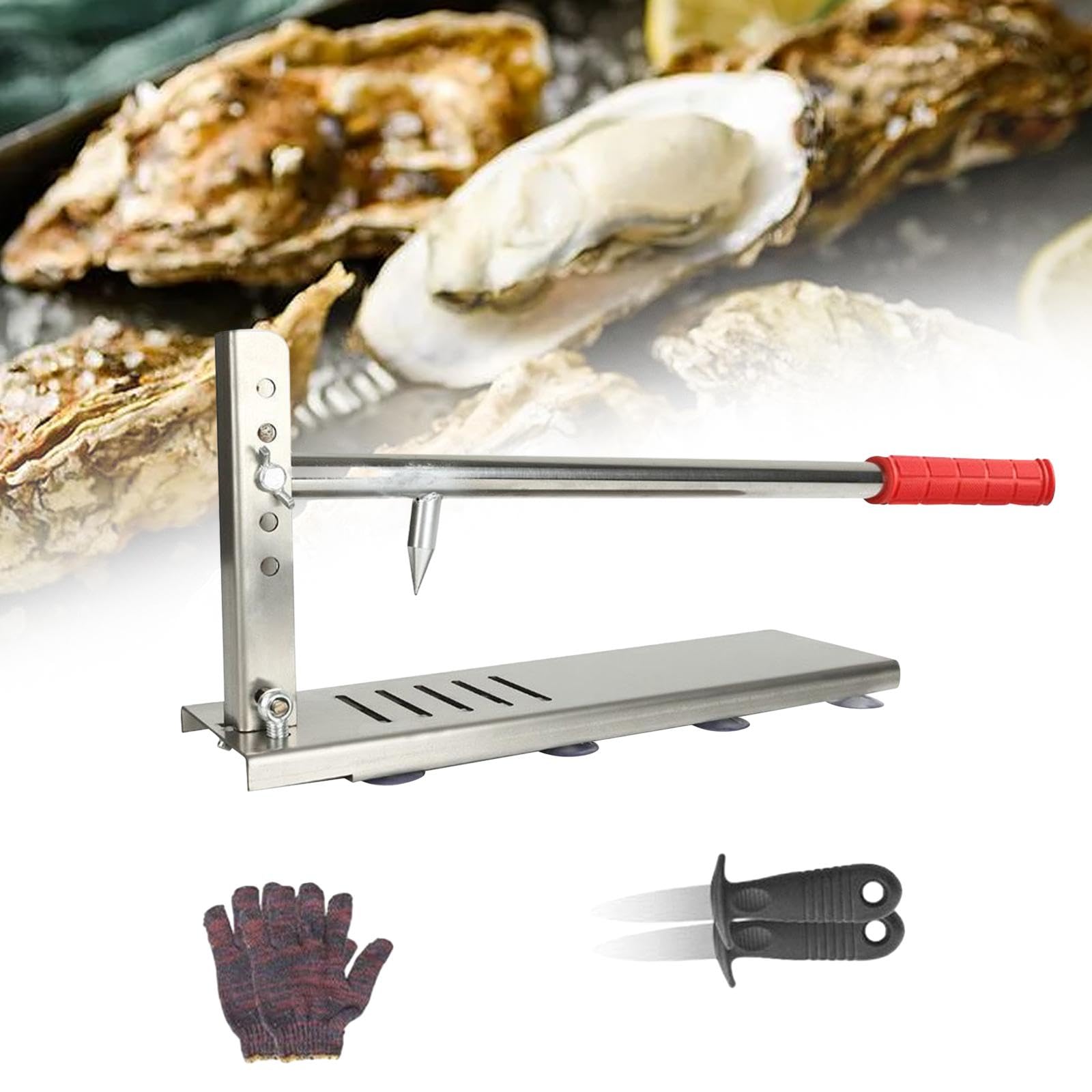 MagiDeal Abridor de ostras, Herramientas Profesionales, práctico, Resistente, Ajustable, Utensilios de Cocina para el hogar, abridor de almejas y ostras