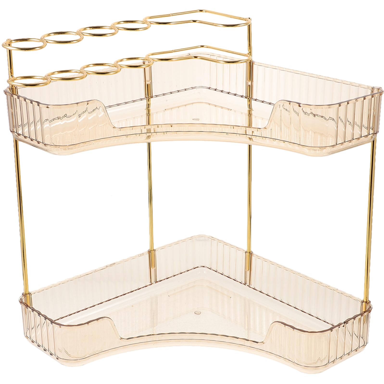 AYCDL Sturdy Bathroom Makeup nizer - Corner Vanity Storage Shelf & Countertop Tray for Toiletries Cosmetics and Accessories - Ideal for Bathroom & Dressing