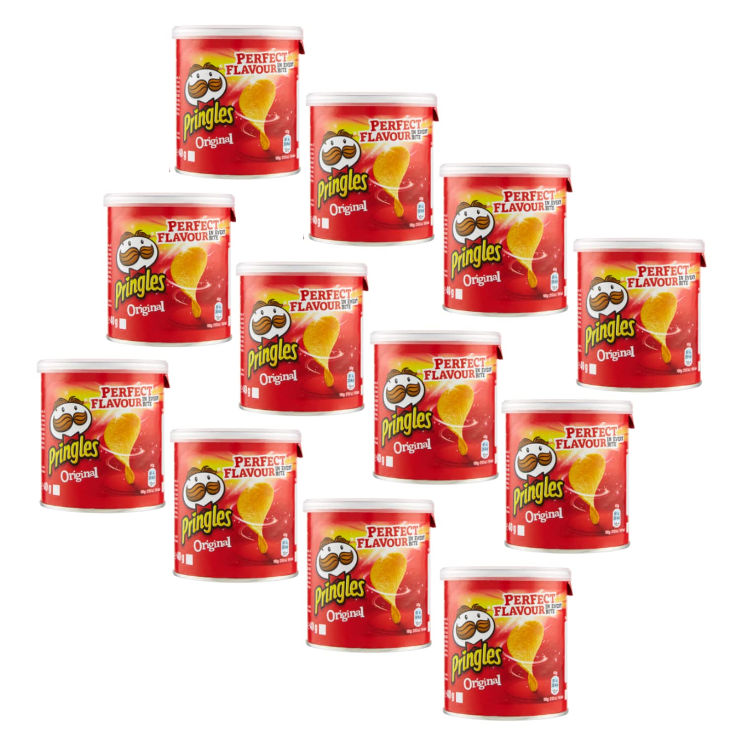 Pringles® | Snack Salato | Patatine Salate in Barattolo - 12 x 40 Gr