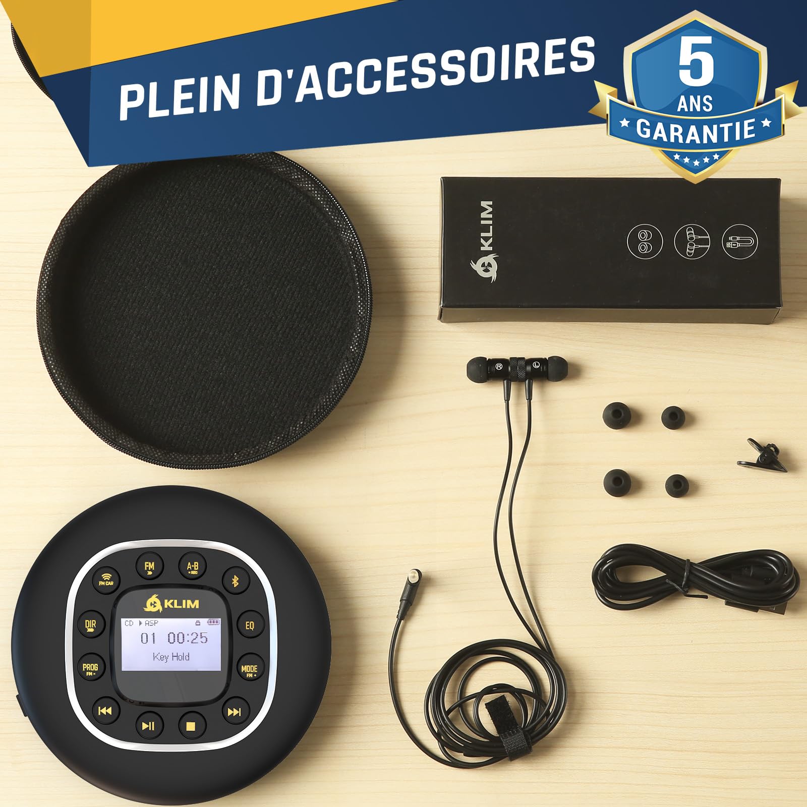 Journey Lecteur CD Portable - Batterie Intégrée - Compatible CDR CDRW MP3