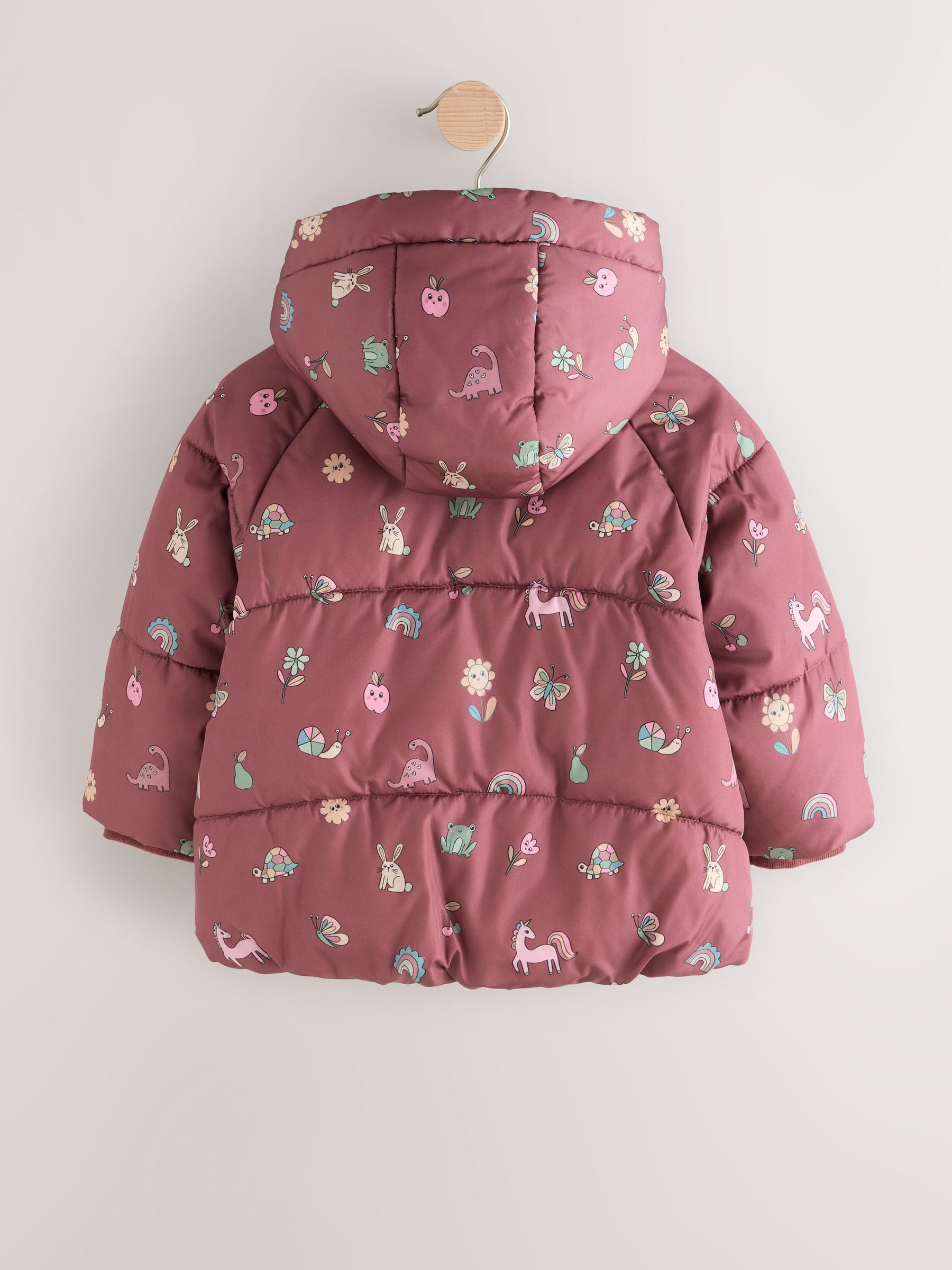 NEXT Niñas Abrigo acolchado con forro de pelo sintético y diseño impermeable