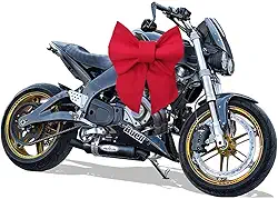Laço Decorativo Grande para Moto e Carro, 35 cm, Presente para Natal, Vermelho