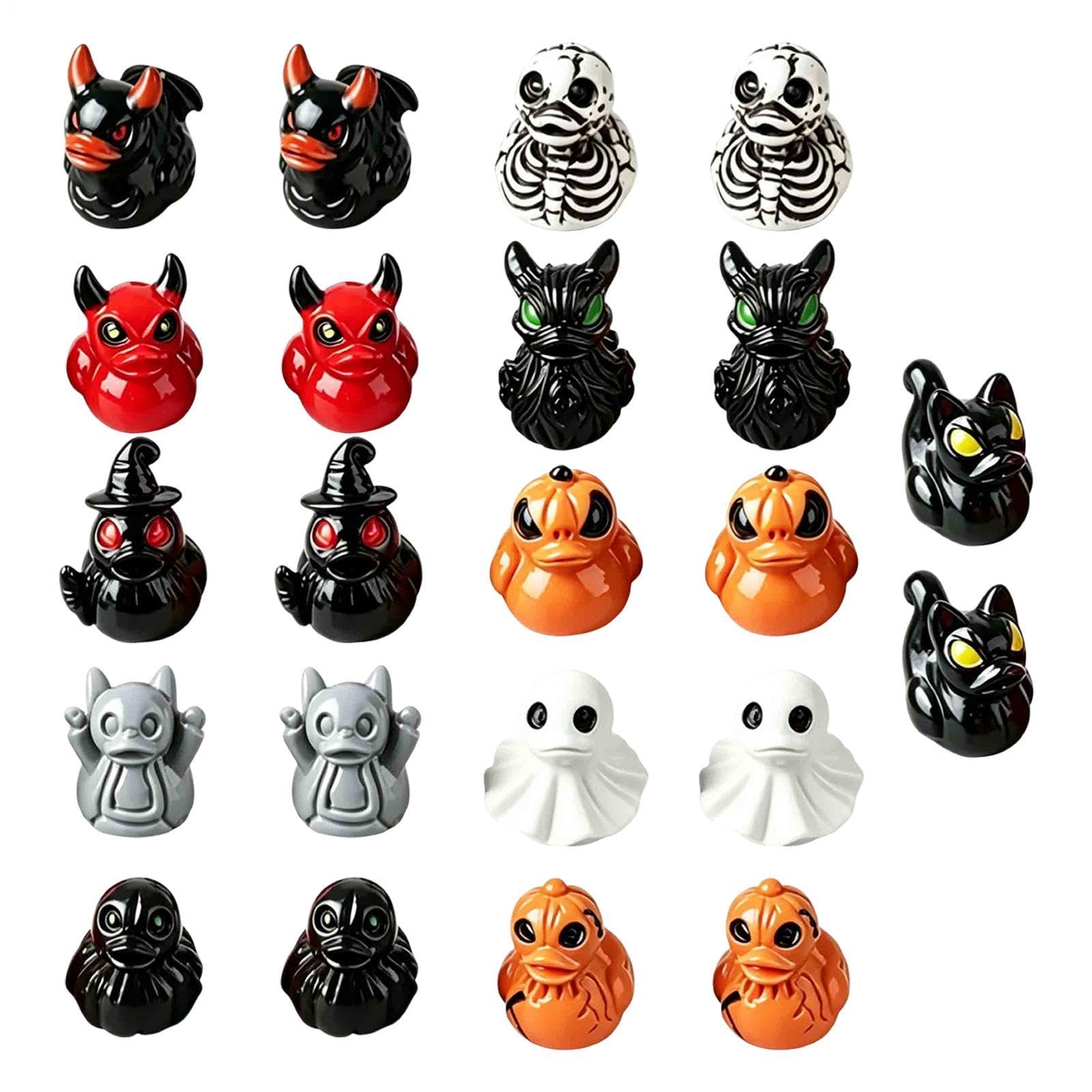 Mini canards d'Halloween durables en résine pour éviter les décorations fragiles qui cassent