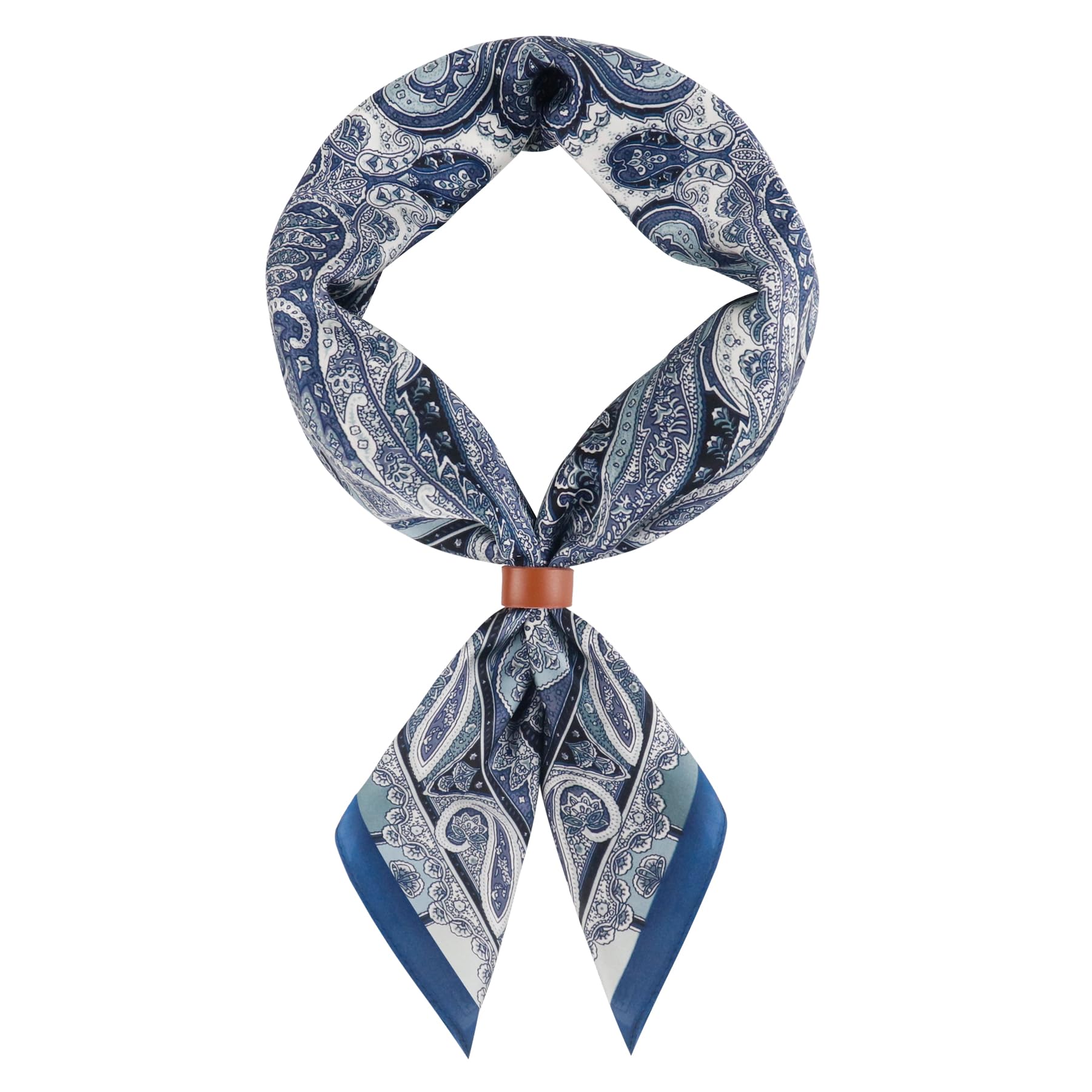 27.5 Inches Square Silk Feeling Neck Scarf for Men Necktie Silk Bandanas Pocket Square Cowboy Scarves
