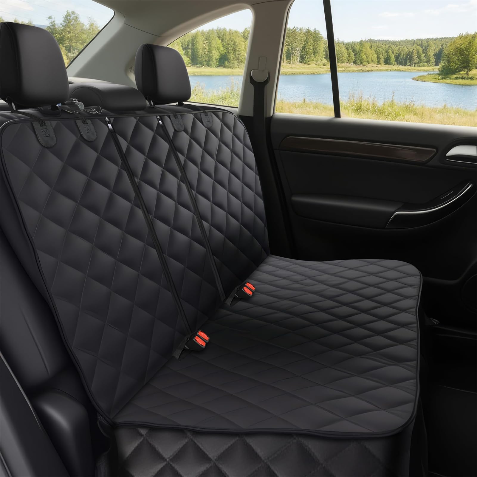 Hundedecke Auto Rückbank für Ford Galaxy 2000-2025, Autoschondecke Hund Rücksitz Kratzfeste Wasserabweisende Rücksitzschutz Hunde Autodecke Zubehör