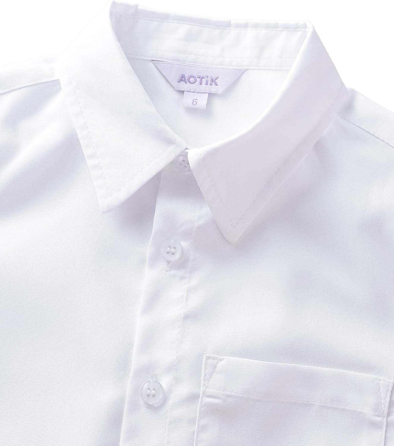 AOTIK Boys Dress Shirts Short Sleeve Button Down Shirt with Chest Pocket