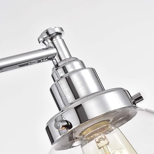Miniatura 5 de Chloe Lighting Lighting Milo - Accesorio de tocador de baño cromado de 4 luces, 30 pulgadas de ancho