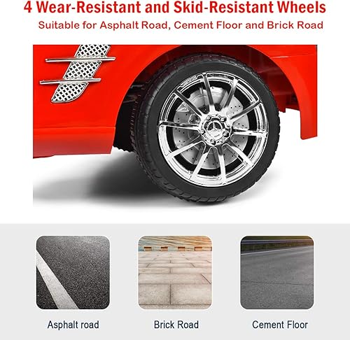 Miniatura 6 de Costzon Auto de paseo con licencia Mercedes Benz SLS auto eléctrico alimentado por pilas para niños con control remoto parental luces música MP3