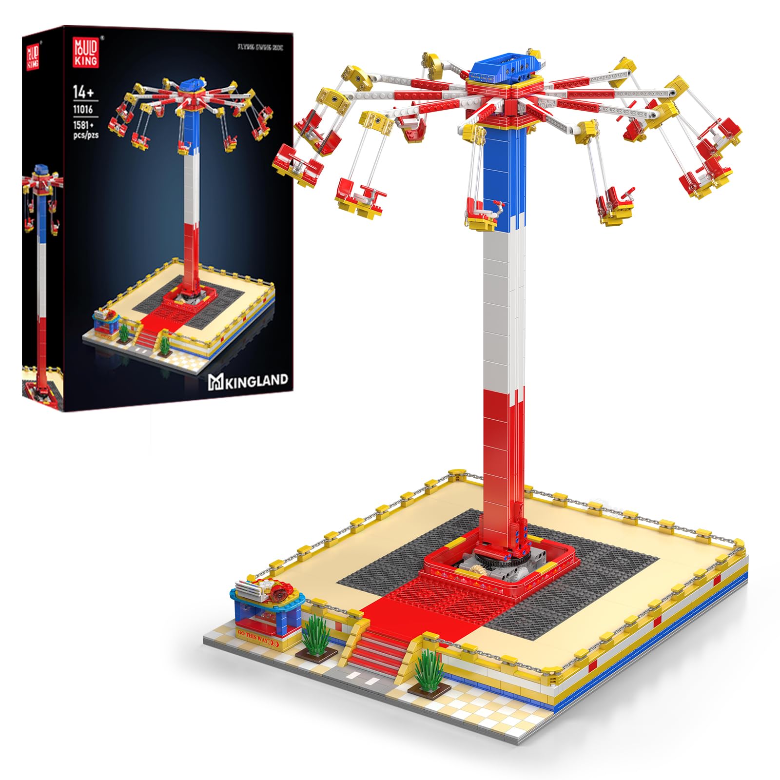 キングオブザヒル・キングオブザスイング（スタンダードモデル） Amazon.com: Mould King Flying Swing Ride Building Set, Rotating