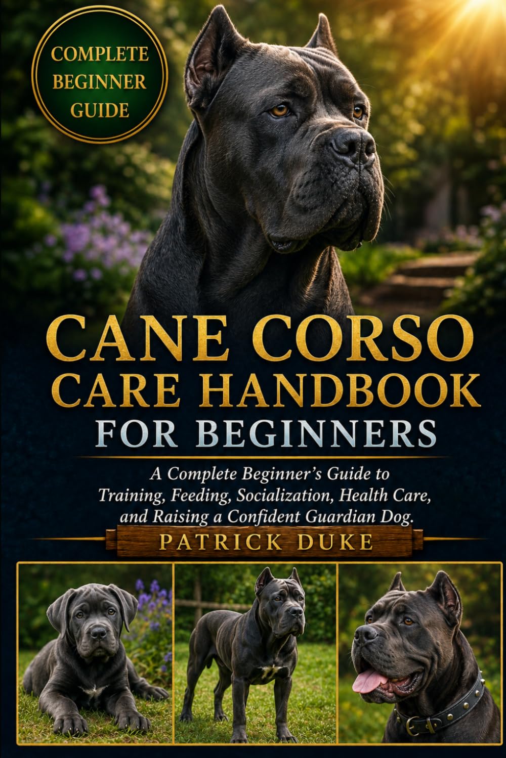 CANE CORSO CARE HANDBOOK FOR BEGINNERS: A Complete Beginner’s Guide to Training, Feeding, Socialization, Health Care, and Raising a Confident Guardian Dog.