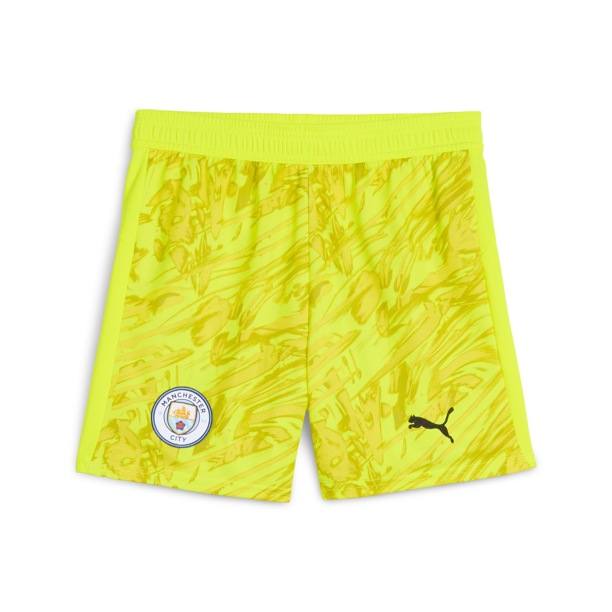 Puma Boys Yellow Manchester City 25/26 Goalkeeper Shorts Size 128